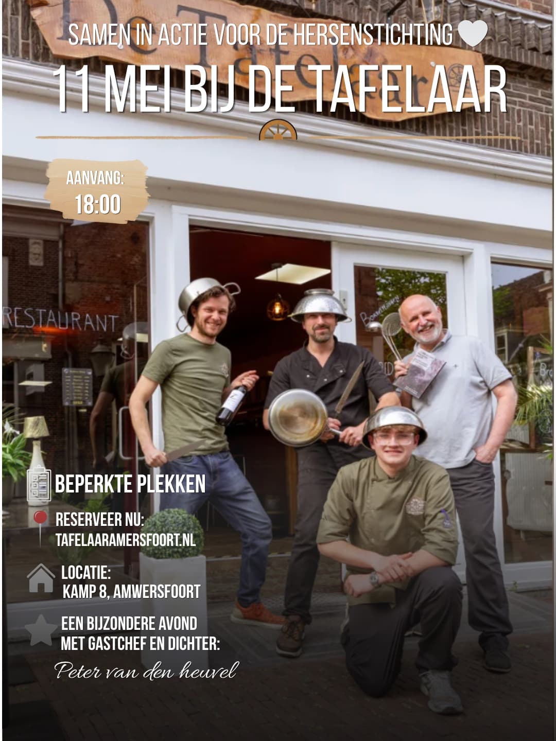 Eten met Peter — De Tafelaar in actie voor de Hersenstichting